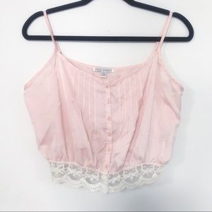 Pretty Pink Silky Lace Crop💕